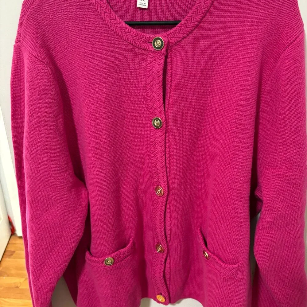 J.Crew Factory Women’s Cotton Lady Jacket Cardigan Sweater - 2X - Picture 3 of 4